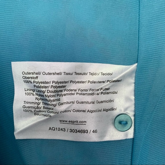 Esprit - Lined Blue/Turquoise/Red/Pink Patterned Skirt - Size 10 - Picture 8 of 8